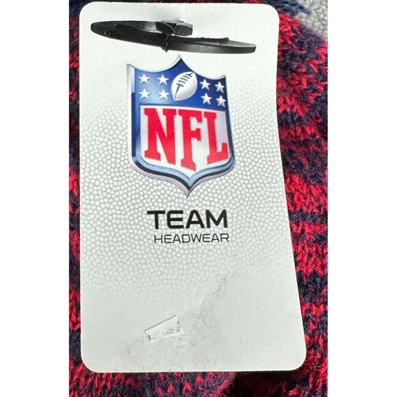 New England Patriots Pom Pom Beanie Knit Hat Women's Red Blue NFL Team Apparel - Picture 4 of 5